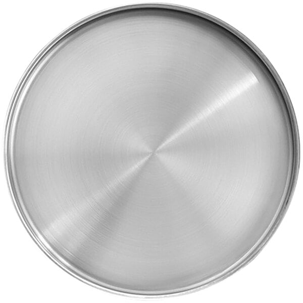 FOH Soho 7 1/2" Stainless Serving Plate w/ Raised Rim – item 957SO75PSSS