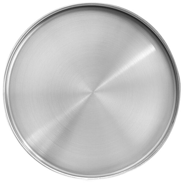 FOH Soho 12 1/4" Stainless Serving Plate w/ Raised Rim – item 957SO1225PSS
