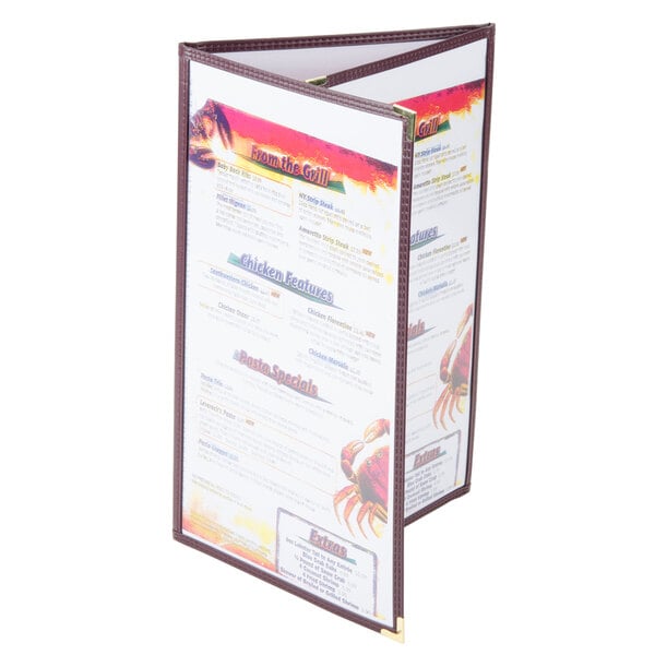 8 1/2" x 14" Folding Menu Cover – item 659SE330DBU