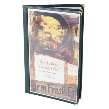 8 1/2" x 14" Quad Panel Booklet Menu Cover – item 659SE350DGN