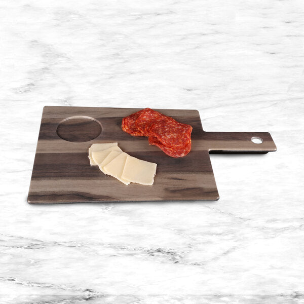 Elite Serving Board w/ Ramekin Compartment and Handle – item 330M109RCHW image 2