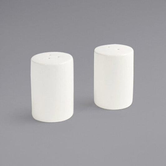 FOH Catalyst 3 oz. European Porcelain Salt & Pepper Shaker – item 957CT3SPSET