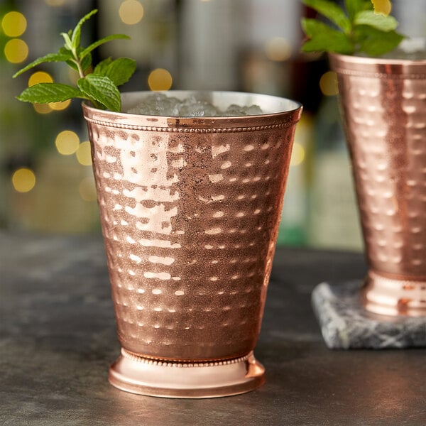 Acopa Alchemy 16 oz. Mint Julep Cup w/ Beaded Detailing – item 553JULEPCH16 image 2