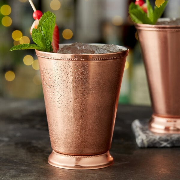 Acopa Alchemy 16 oz. Mint Julep Cup w/ Beaded Detailing – item 553JULEPCS16 image 2