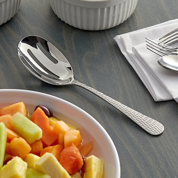 Acopa Industry 8 3/4" X-Heavy Slotted Serving Spoon – item 267790817 image 2