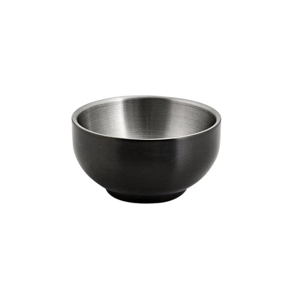 FOH Harmony 6 oz. Matte Black Stainless Double Serving Bowl – item 957HARBBK6 image 2
