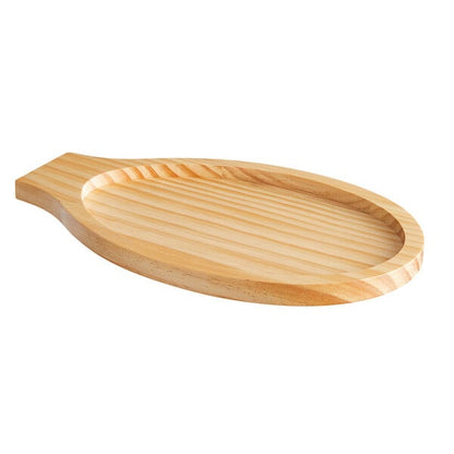 Choice 12 1/2" x 8" Oval Pine Wood Underliner w/ Natural – item 176WU97OVNAT