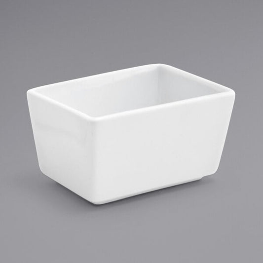 FOH Mod 3 1/2" x 2 1/2" Bright White Porcelain Sugar Caddy – item 957MODCD3525