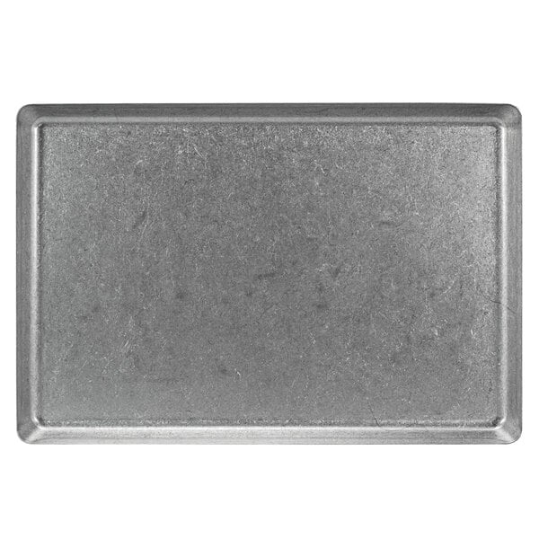 FOH Mod 14" x 9 1/2" Antique Finish Stainless Serving Plate – item 957MODPSS149