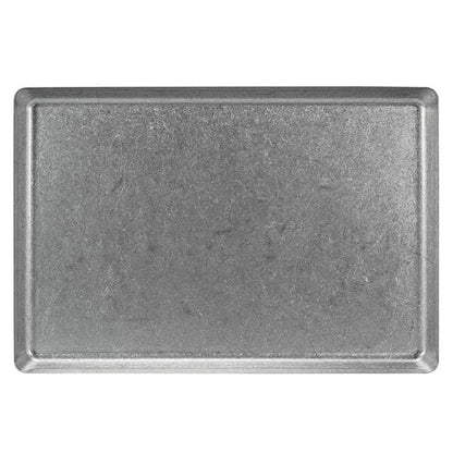 FOH Mod 14" x 9 1/2" Antique Finish Stainless Serving Plate – item 957MODPSS149