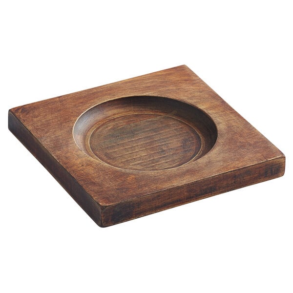 Valor 6 1/4" x 6 1/4" Underliner w/ Rustic Chestnut Finish – item 825UL5SQRRND