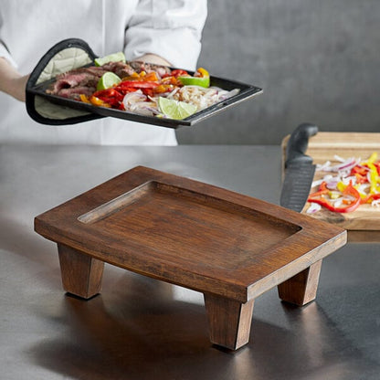 Valor 14" x 10" Display Stand w/ Rustic Chestnut Trivet – item 825ULSQRSTND image 2