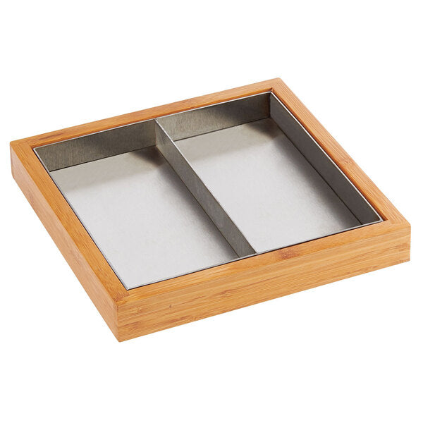 Cal-Mil 22052-60 Bamboo Appetizer Serving Tray w/ Insert – item 2112205260