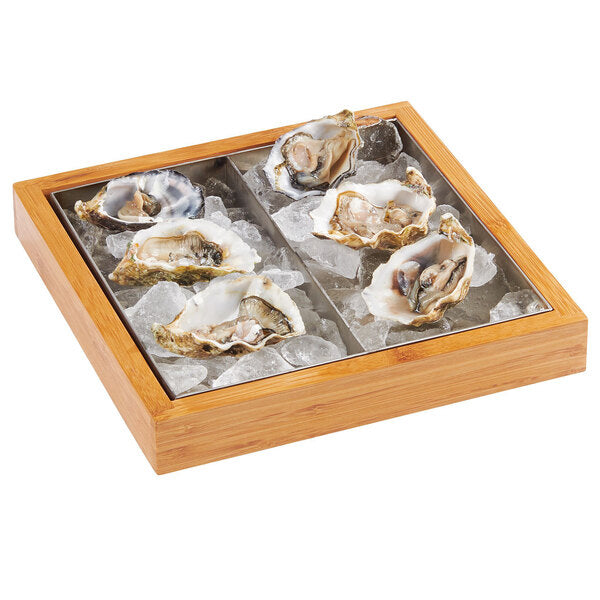 Cal-Mil 22052-60 Bamboo Appetizer Serving Tray w/ Insert – item 2112205260 image 2
