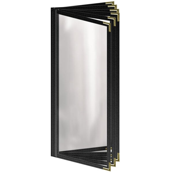 H. Menu Cover w/ Gold Decorative Corners and Gloss Finish – item 759T124AG41