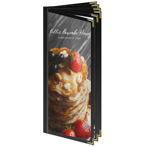 H. Menu Cover w/ Gold Decorative Corners and Gloss Finish – item 759T124AG41 image 2