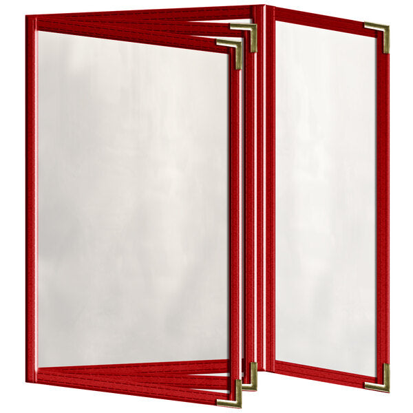 H. Menu Cover w/ Gold Decorative Corners and Gloss Finish – item 759TBQ3AG55