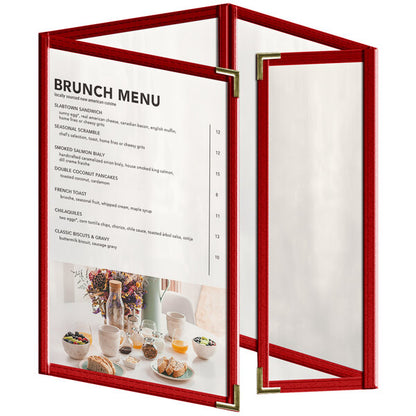 H. Menu Cover w/ Gold Decorative Corners and Gloss Finish – item 759TTQ3AG55 image 2