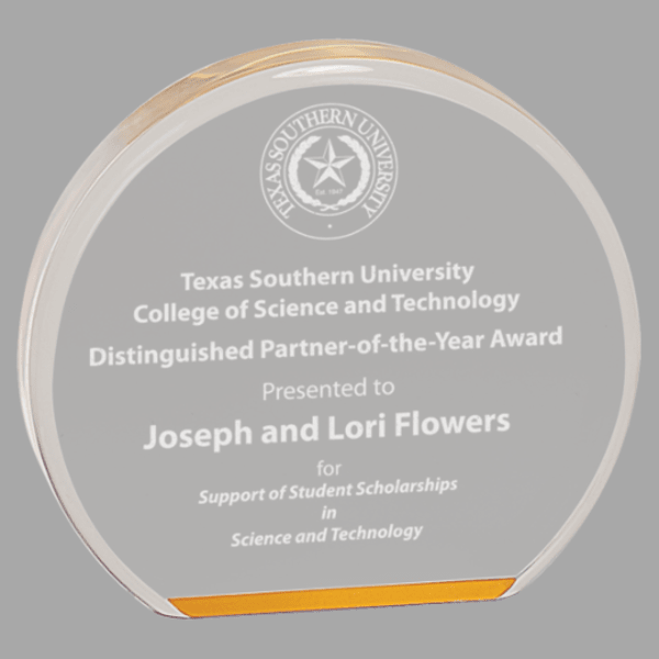 4.5" Circle Acrylic Award – item ACR5GD image 4