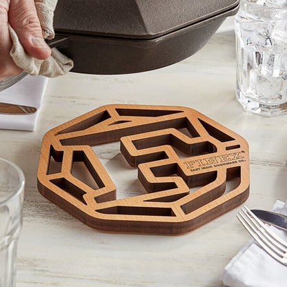 FINEX TR8-10001 8" FINEX Logo Cherry Wood Trivet – item 530TR8FINEX image 2
