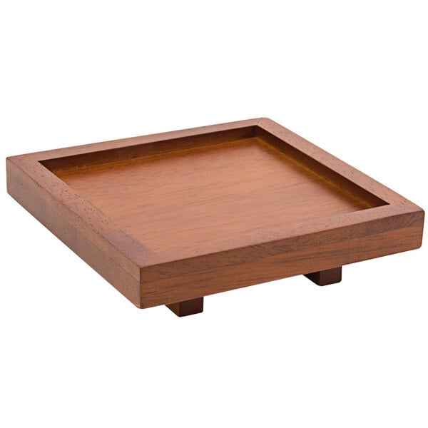 room360 4 1/2" x 4 1/2" Rubberwood Square Serving Tray – item 957RSD001RUW