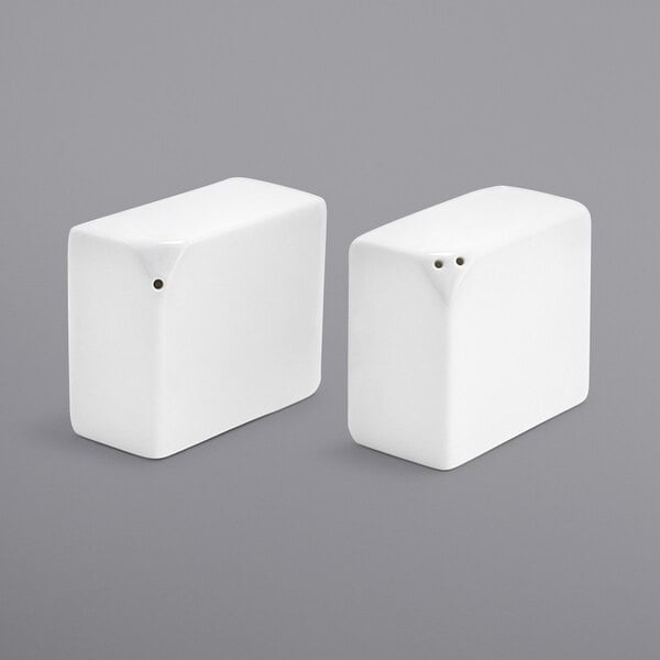 FOH 4.5 oz. Porcelain Rectangular Salt & Pepper Shaker – item 957TSP011WH