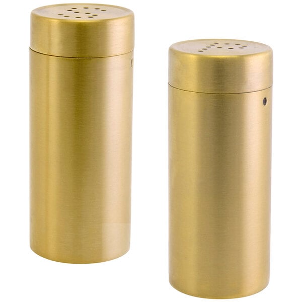 FOH 2.5 oz. Matte Brass Round Salt & Pepper Shaker – item 957TSP012GBS