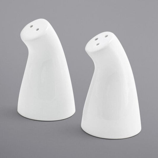 FOH 2 oz. Porcelain Leaning Salt & Pepper Shaker – item 957TSP010WH