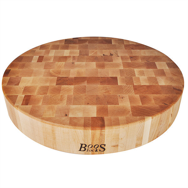 John Boos & Co. 18" x 3" Round Maple Wood Chopping Board – item 650CCB183R