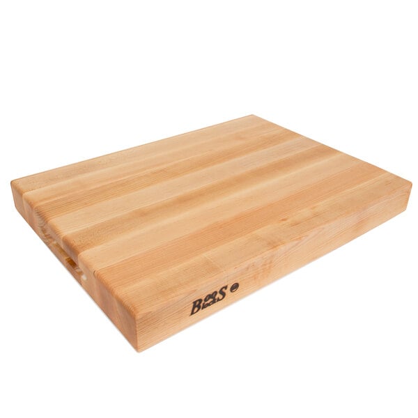 John Boos & Co. 20" x 15" Maple Cutting Board w/ Hand Grips – item 650RA02