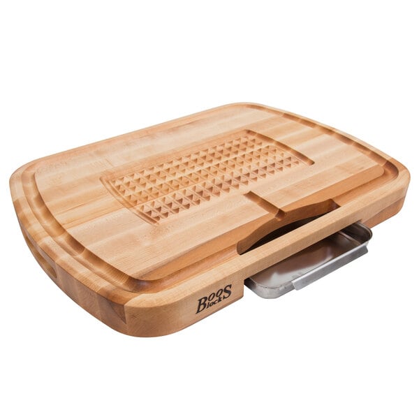 John Boos & Co. 24" x Carving Board w/ Pan and Hand Grips – item 6501M2418225