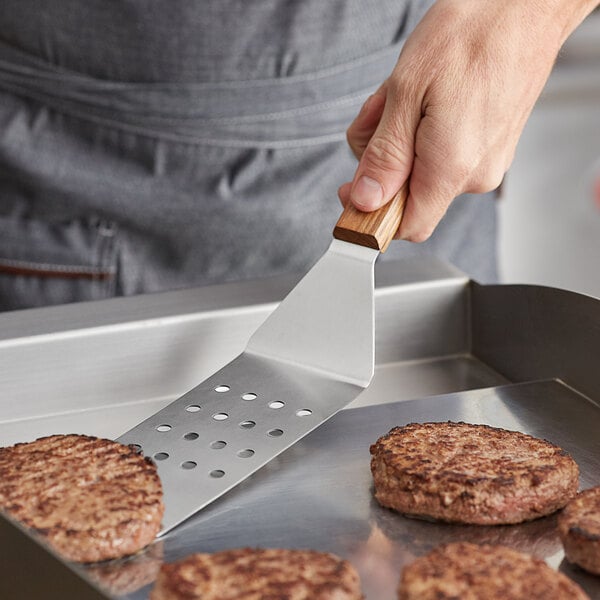 Vollrath 48082 8" x 3" Hamburger Turner w/ Wooden Handle – item 93648082 image 2