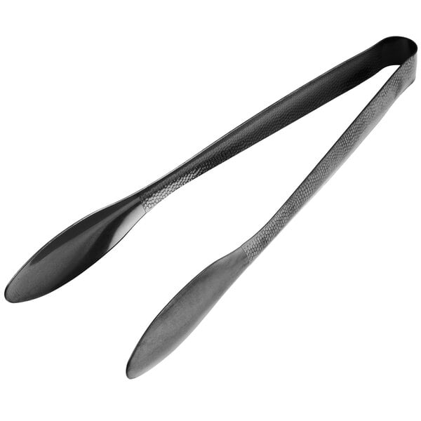 American Metalcraft BLHT2 11 3/4" Hammered Black Tongs – item 124BLHT2