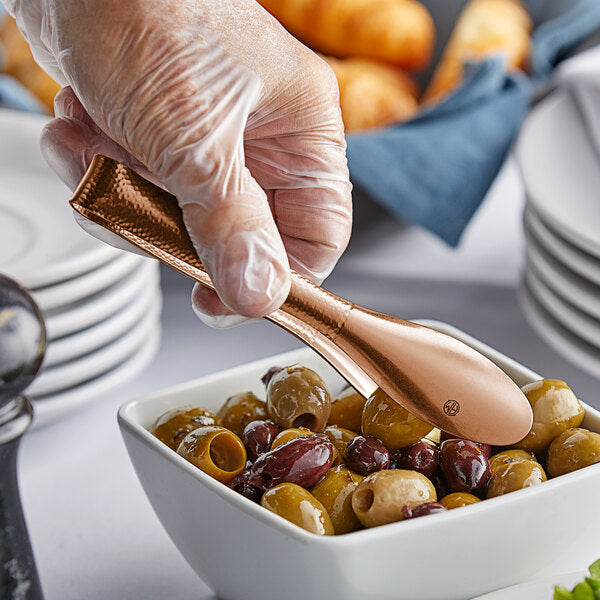 American Metalcraft BVHT6 6" Hammered Bronze Vintage Tongs – item 124BVHT6 image 2