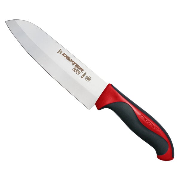 Dexter-Russell 36004R 360 Santoku Knife w/ Red Handle – item 21036004R