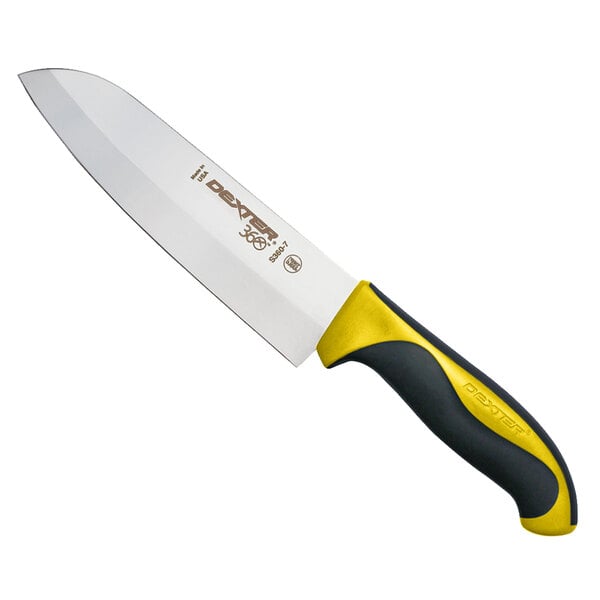 Dexter-Russell 36004Y 360 Santoku Knife w/ Yellow Handle – item 21036004Y