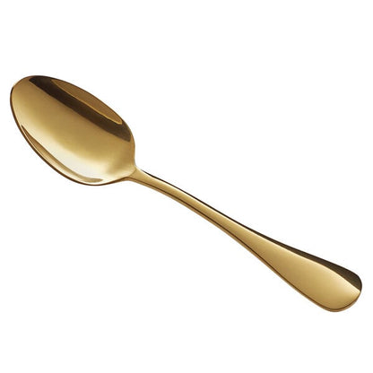 Acopa Vernon Gold 7 7/16" Oval Bowl Dinner / Dessert Spoon – item 267800003G