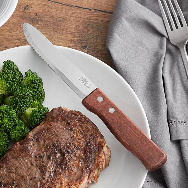 Choice 5" Jumbo Steak Knife w/ Wood Handle – item 17610102 image 2