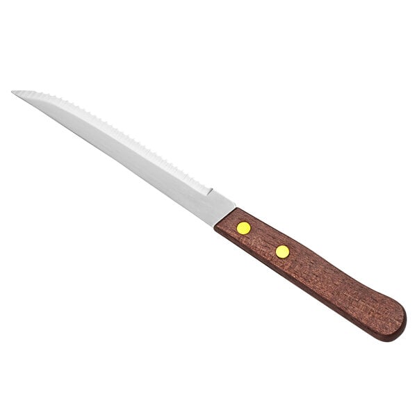 Choice 4 1/2" Steak Knife w/ Wood Handle & Pointed Tip – item 17620102