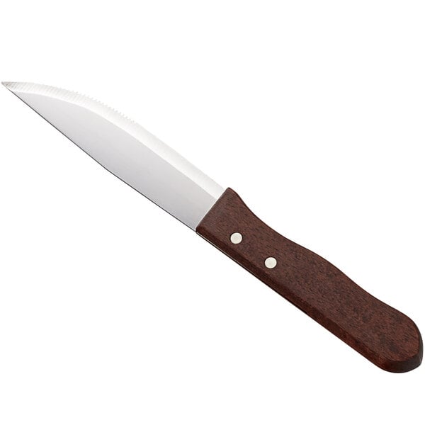 Choice 5" Jumbo Steak Knife w/ Wood Handle & Pointed Tip – item 17620103
