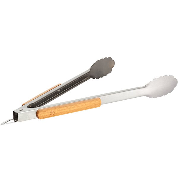 Outset QV20 17 1/2" Tongs w/ Bamboo Handles – item 714QV20