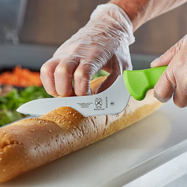 Mercer Culinary M18134GR Bread Knife - Green Handle – item 470M18134GR image 2