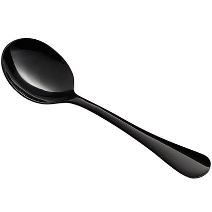 Acopa Vernon Black 6 1/16" Heavy Bouillon Spoon – item 267800002B
