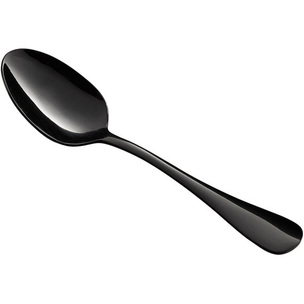 Acopa Vernon Black 7 7/16" Oval Bowl Dinner / Dessert Spoon – item 267800003B