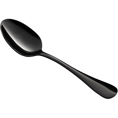 Acopa Vernon Black 7 7/16" Oval Bowl Dinner / Dessert Spoon – item 267800003B