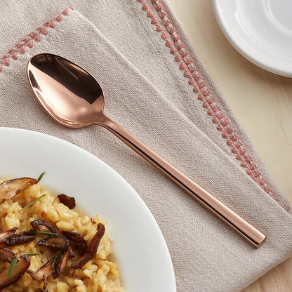Acopa Phoenix Rose Gold 7 3/4" Dinner / Dessert Spoon – item 267810003RG image 2