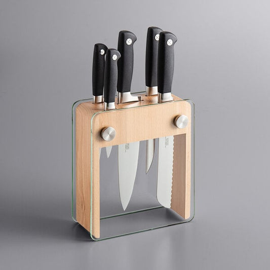 Mercer Culinary M20050 Genesis 6-Piece Wood Knife Block Set – item 470M20050
