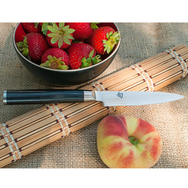 Shun DM0716 Classic 4" Paring Knife w/ Wood Handle – item 921DM0716 image 2