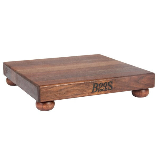 John Boos & Co. 12" x 12" Black Cutting Board w/ Bun Feet – item 650WALB12S