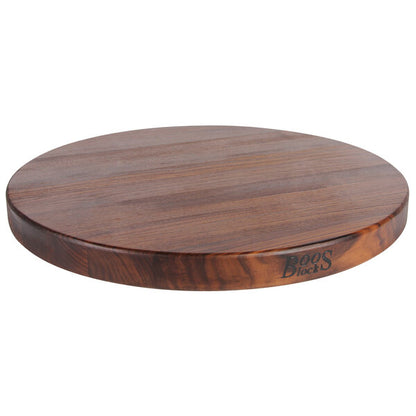 John Boos & Co. 18" x 1 1/2" Round Black Cutting Board – item 650WALR18